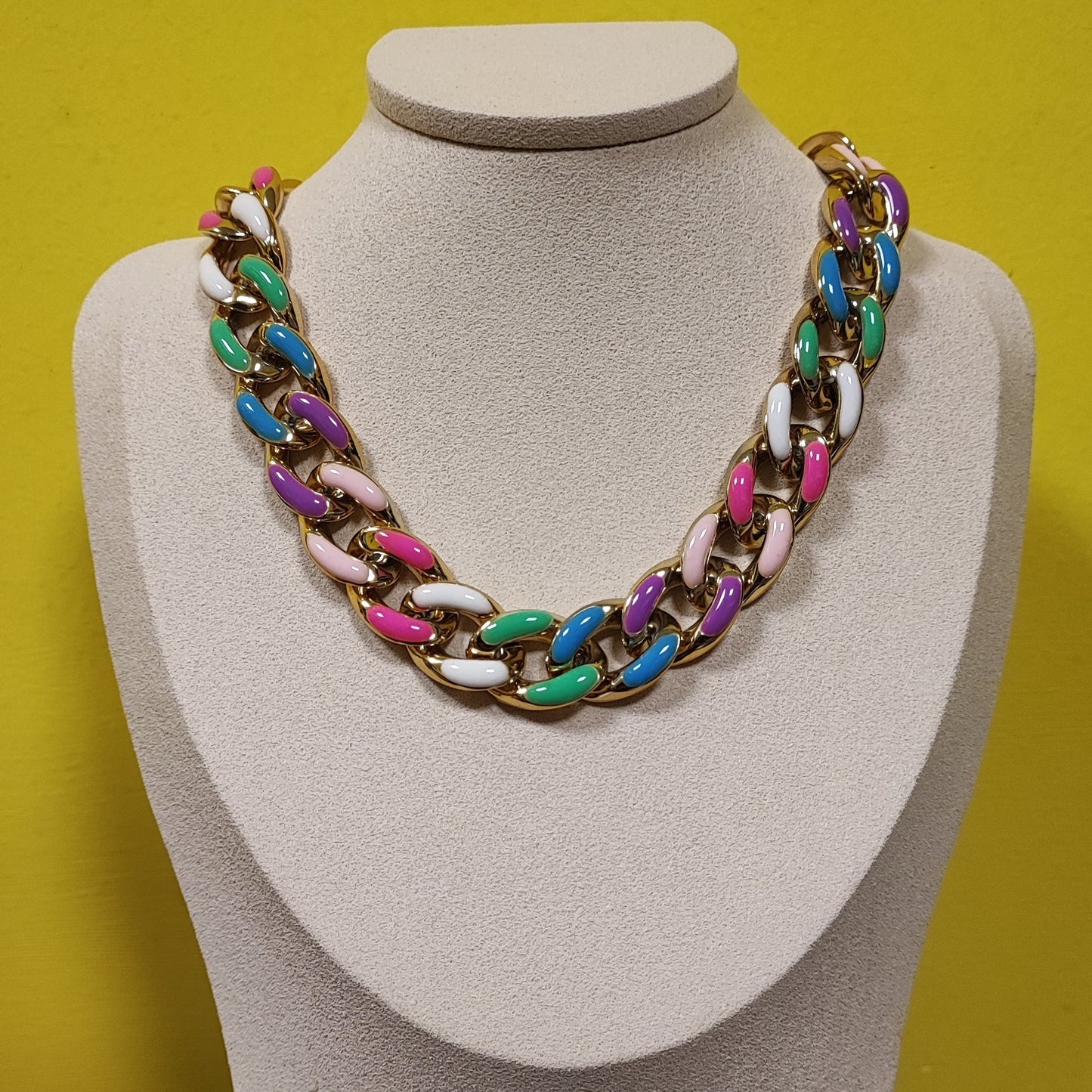 Collana catena multicolor