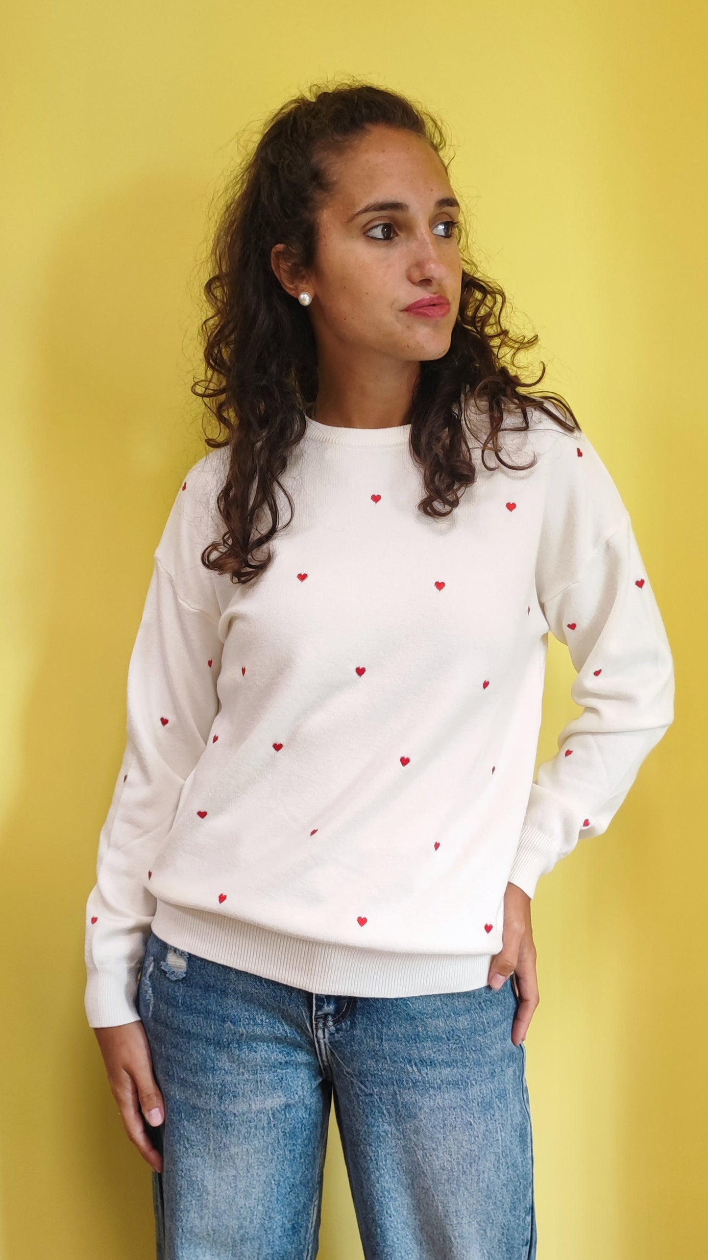 Maglione cuoricini