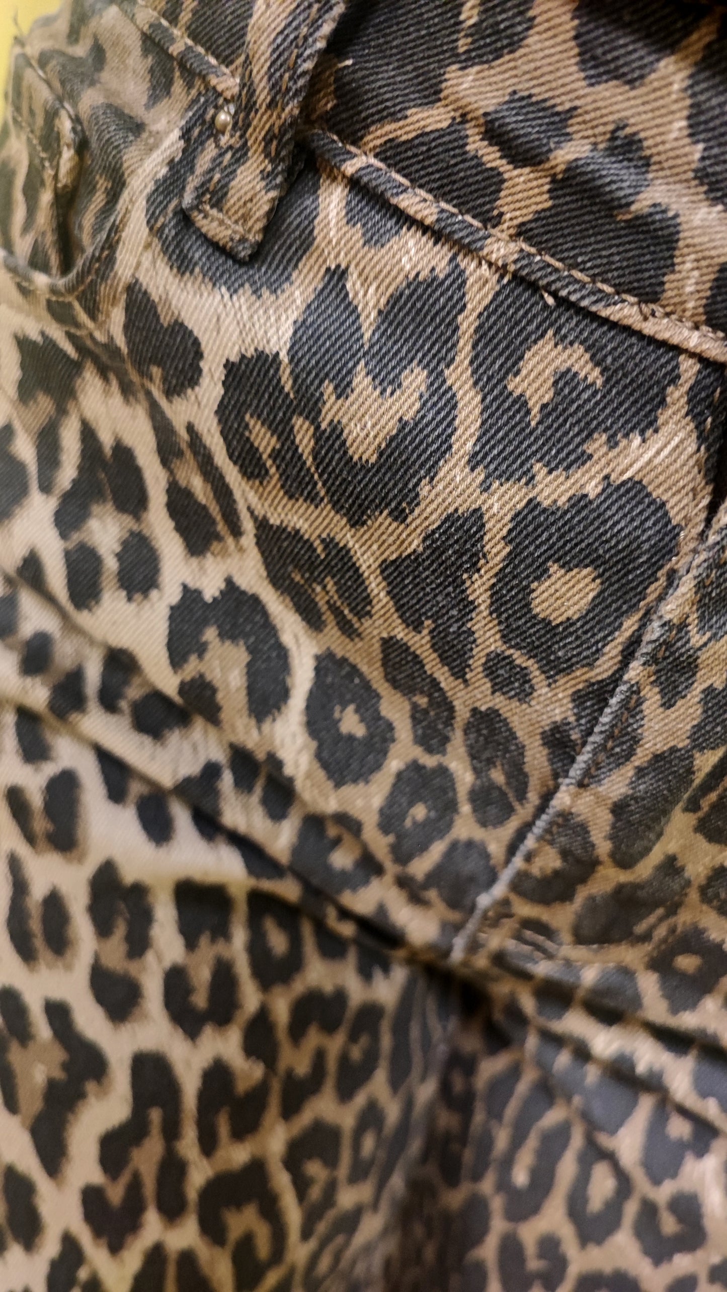 Jeans palazzo animalier