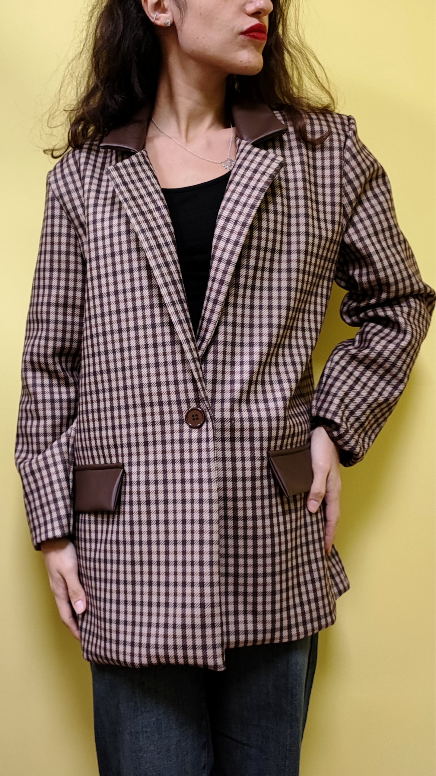 Blazer strutturato quadretti