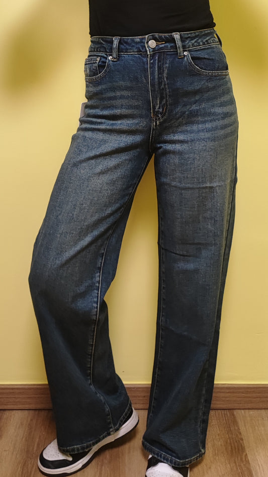 Jeans palazzo scuro