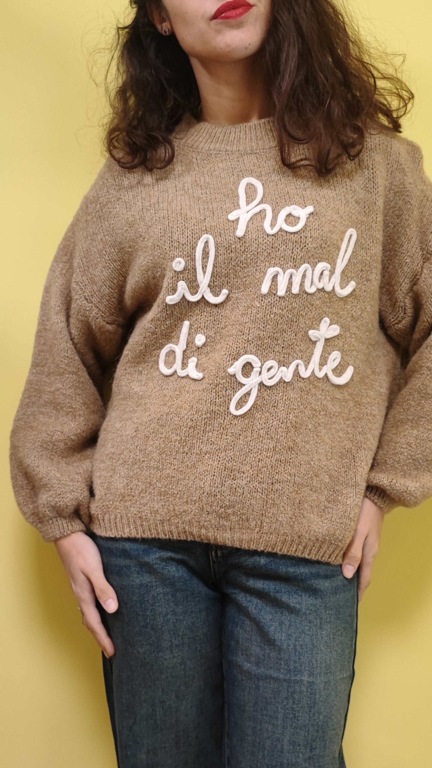 Maglione "ho il mal di gente"