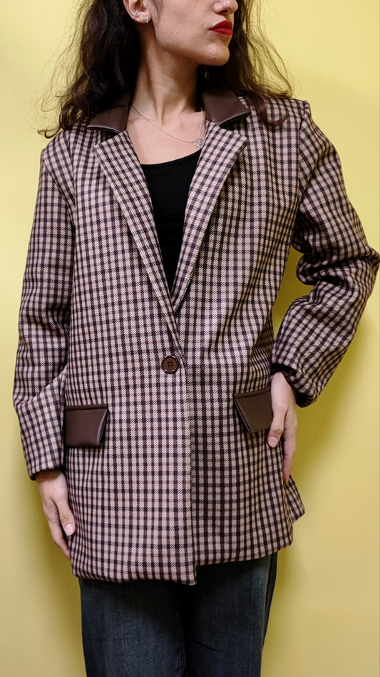 Blazer strutturato quadretti
