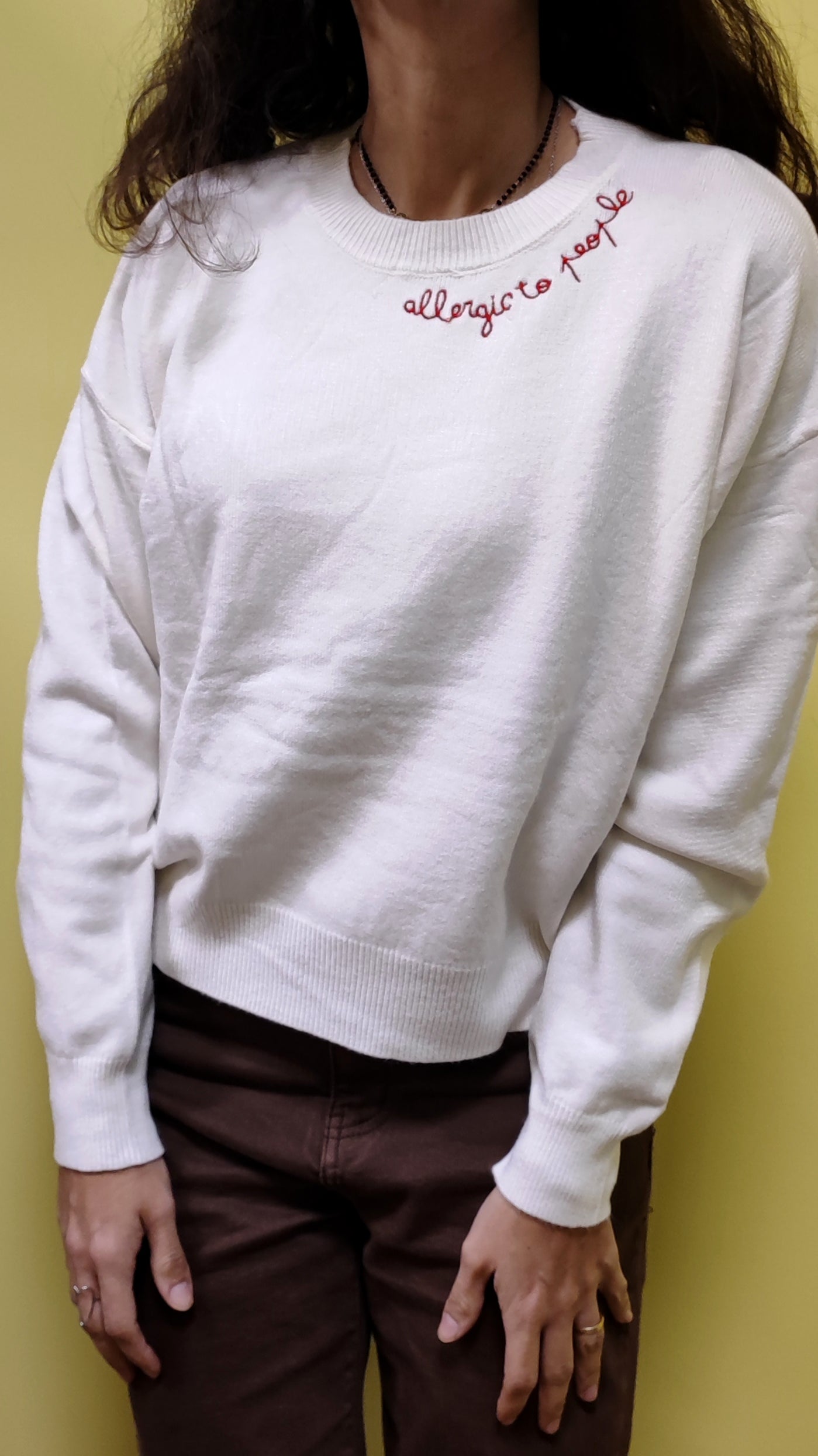 Maglione "allergic to people"