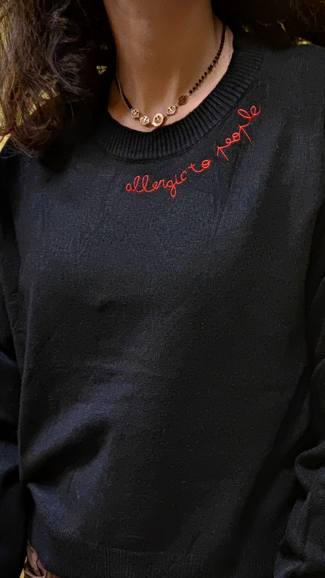 Maglione "allergic to people"