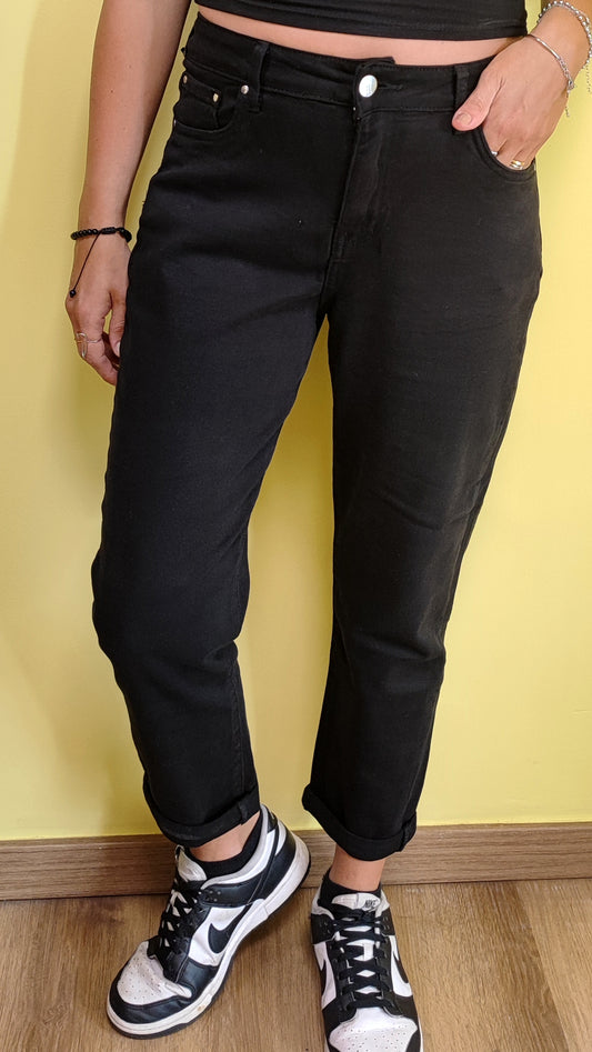 Jeans mom fit nero